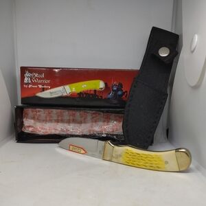 Steel Warrior Frost Cutlery Fixed Blade Knife Nylon Black Sheath Yellow SW101BNJ